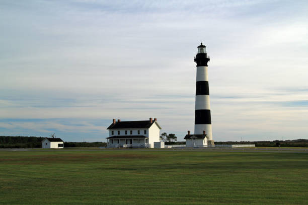 Bodie Island Lighthouse Historic Bodie Island Lighthouse, Cape Hatteras National Seashore, North Carolina bodie island stock pictures, royalty-free photos & images