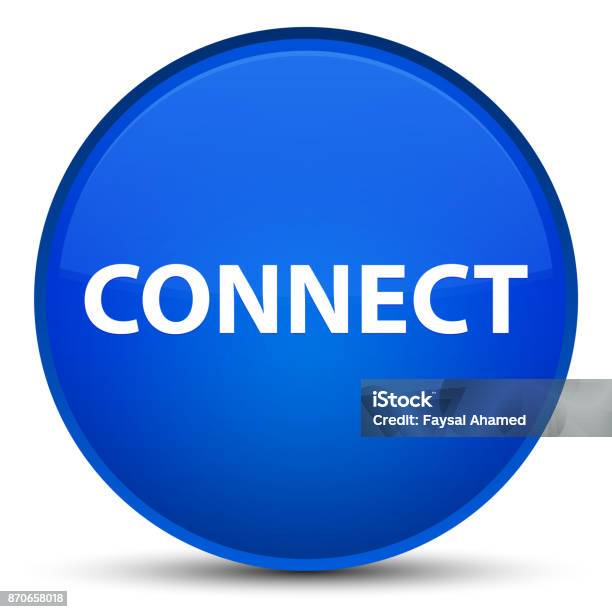 Connect Special Blue Round Button Stock Illustration - Download Image ...