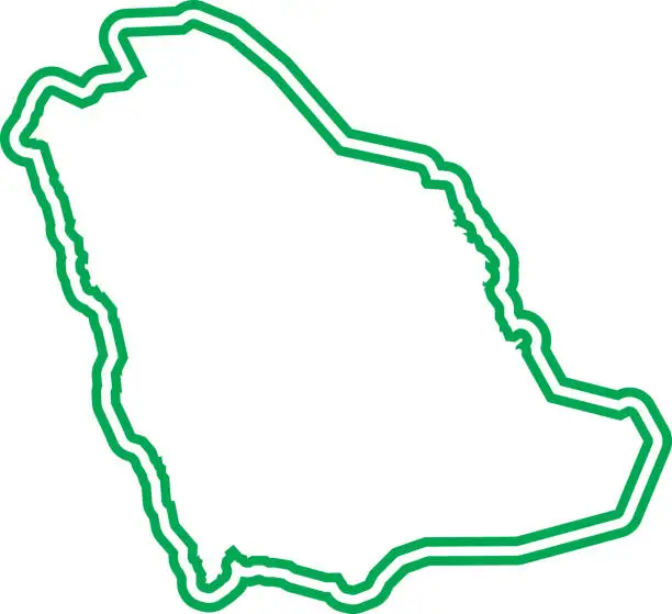 Vector illustration of Saudi Arabia Outline