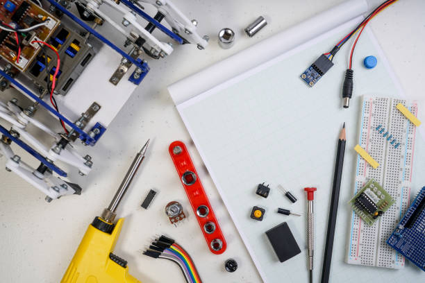 istock STEM or DIY Electronic Kit , Line tracking walking robot competition ideas. 870664512