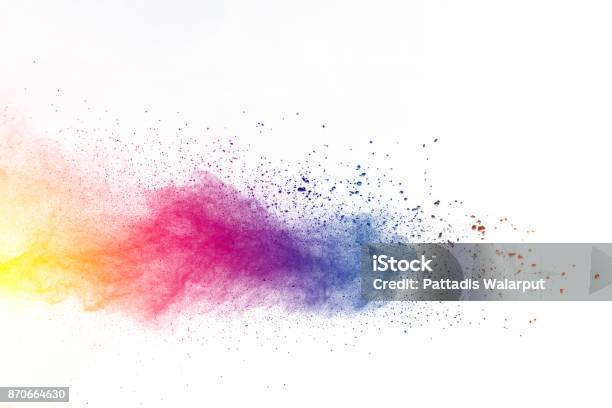 Explosion Of Color Powder Stock Photo - Download Image Now - Color Image, Exploding, Splashing