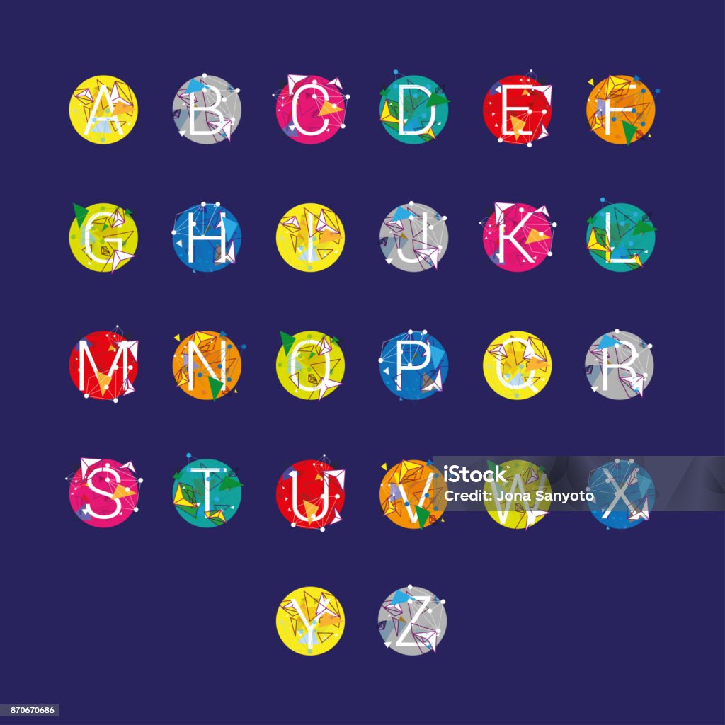 Funky Lettertypes Funky Alphabet Vector Illustration Stock Illustration - Download Image ...