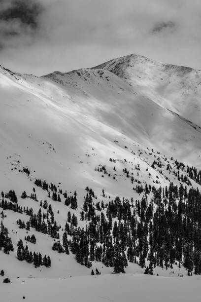 istock Black and White Winter Mountains 870673578