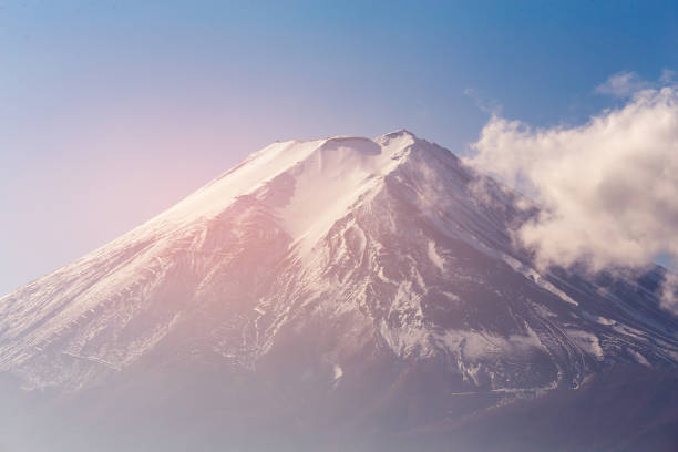 istock Fuji mountain top view close up 870711200