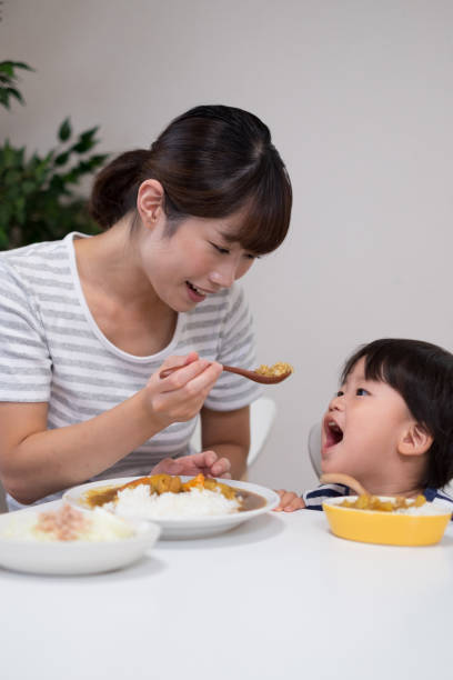 istock mother and child eating curry rice 870712062