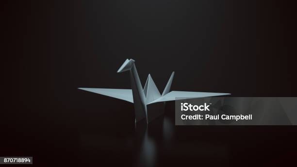 Origami Crane Stock Photo - Download Image Now - Paper Crane, Abstract, Animal Wing