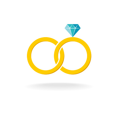 monster motto Expliciet Trouwringen Symbool Twee Gekruiste Gouden Ringen Met Blauwe Diamant  Stockvectorkunst en meer beelden van Blauw - iStock