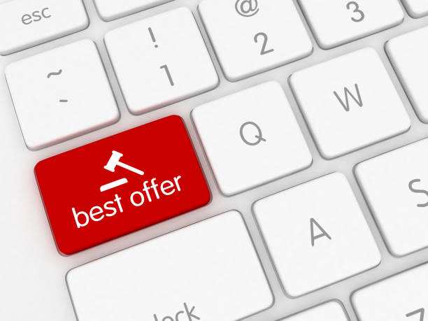 istock Best offer internet shopping auction keyboard 870722272