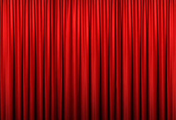 istock red curtain of stage, 3d Illustration 870722452