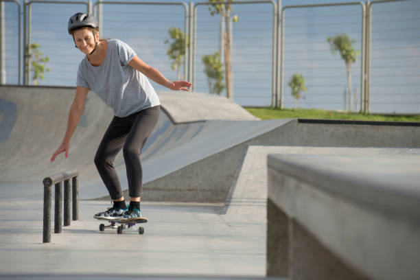 istock Skateboarding is leisure activity for active seniors. 870732198