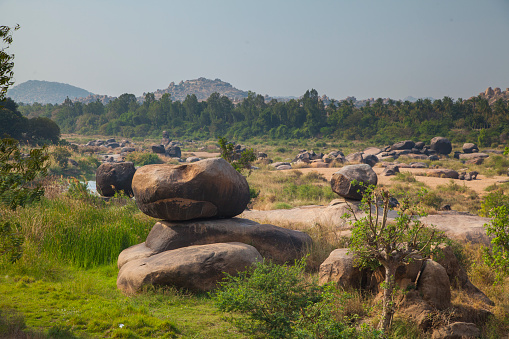 Hampi landscape, Karnataka, India