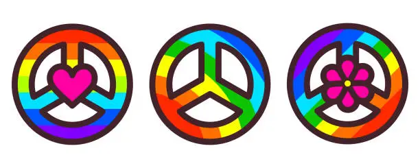 Vector illustration of Peace symbol vector illustration