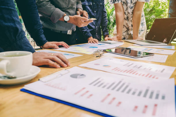 istock Startup business team colleagues meeting Planning Strategy Analysis discussing new plan financial new business project 870744314
