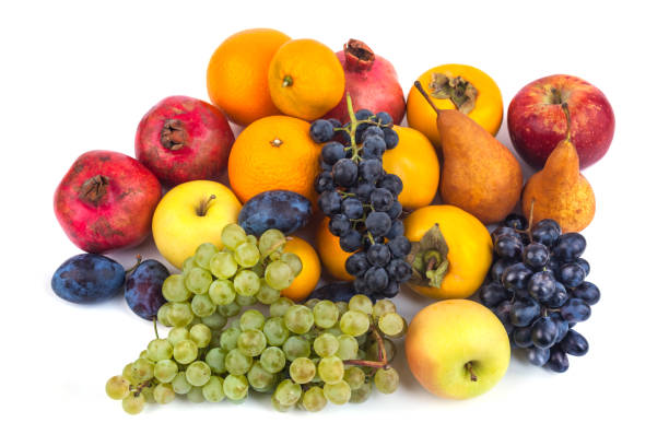 istock Fresh fruits isolated on a white background 870755338
