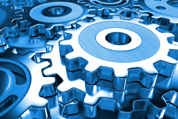 istock gear wheels in shades of blue 870761512