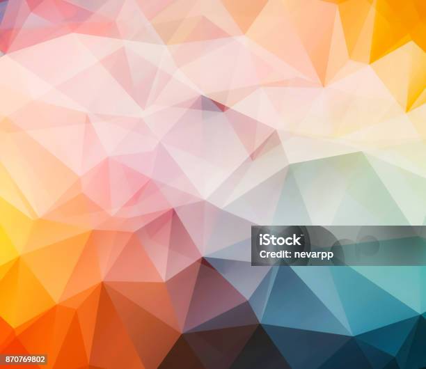 Triangular Abstract Background Stock Illustration - Download Image Now - Abstract Backgrounds, Backgrounds, Triangle Shape