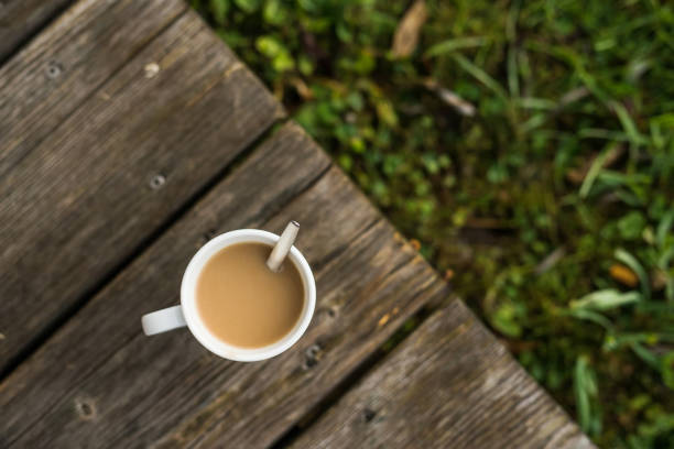 istock A hot cup of coffee on a cold morning 870774126