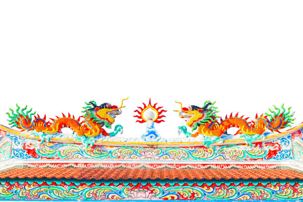 istock chinese dragon isolated on white background. 870792596