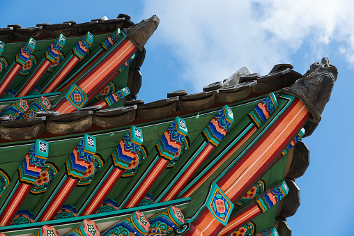 Chinese style building pointed roof