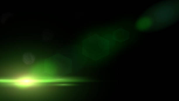 istock green lens flare effect overlay texture with hexagonal bokeh effect in front of a black background 870798958