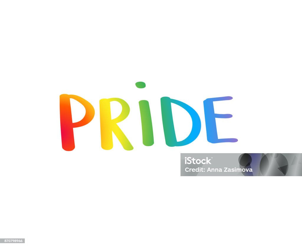 Gay Pride Slogan Mit Handgeschriebenen Schriftzug Inspirierende