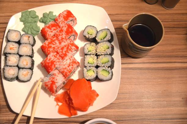 istock Sushi set, Japanese food 870810552