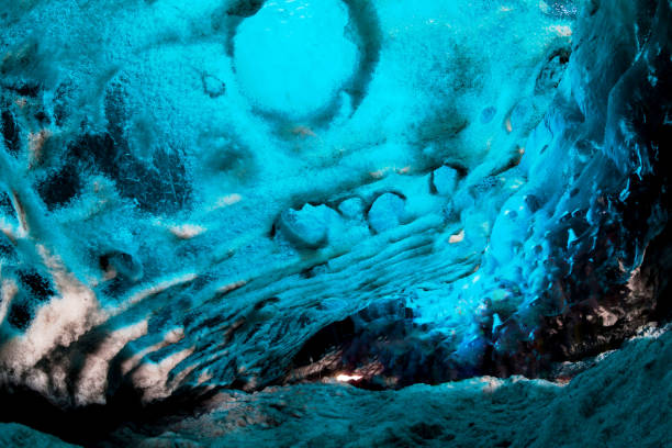 istock Blue ice cave view during winter in Jokulsarlon, Iceland 870811598