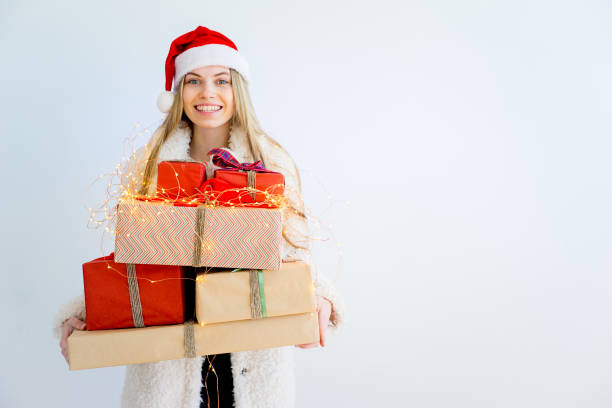 istock Girl with christmas gift 870811798
