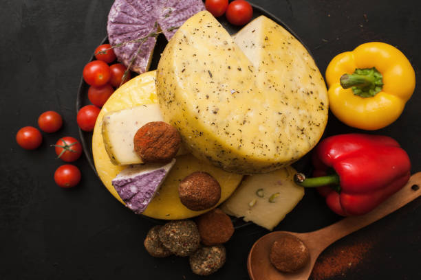 istock Cheese assortment. Dairy milk products 870814120