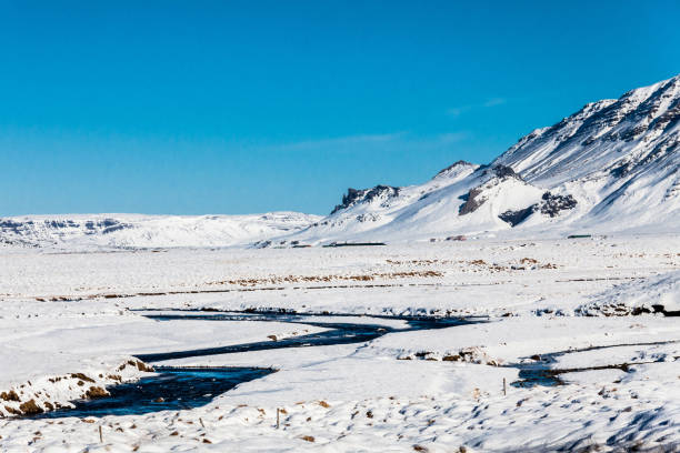 istock Borgarnes view during winter which is a town located on a peninsula at the shore of Borgarfjordur, Iceland 870814600