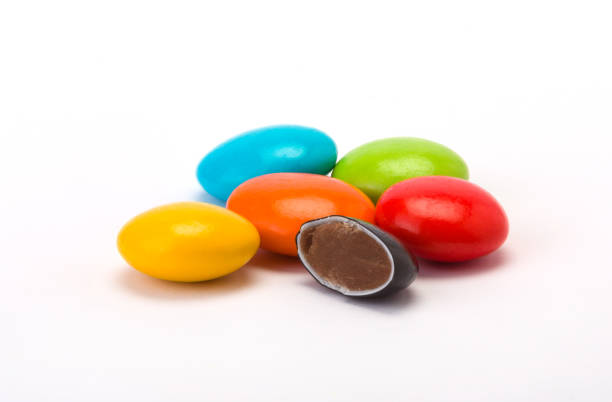 istock dragees with chocolate filling on white background 870815094