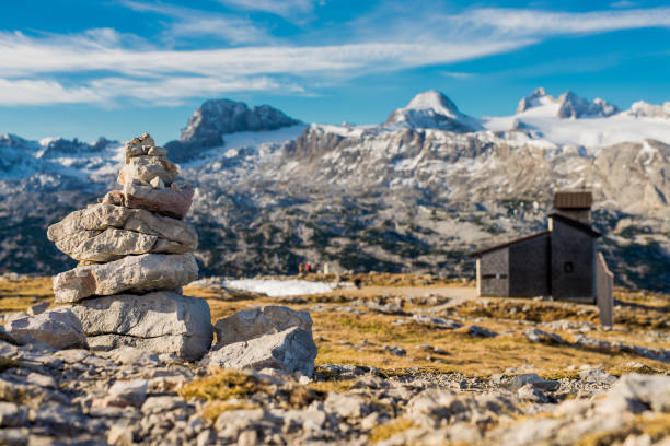 istock Rock sculpture in a alps mountain on a sunny day 870822058
