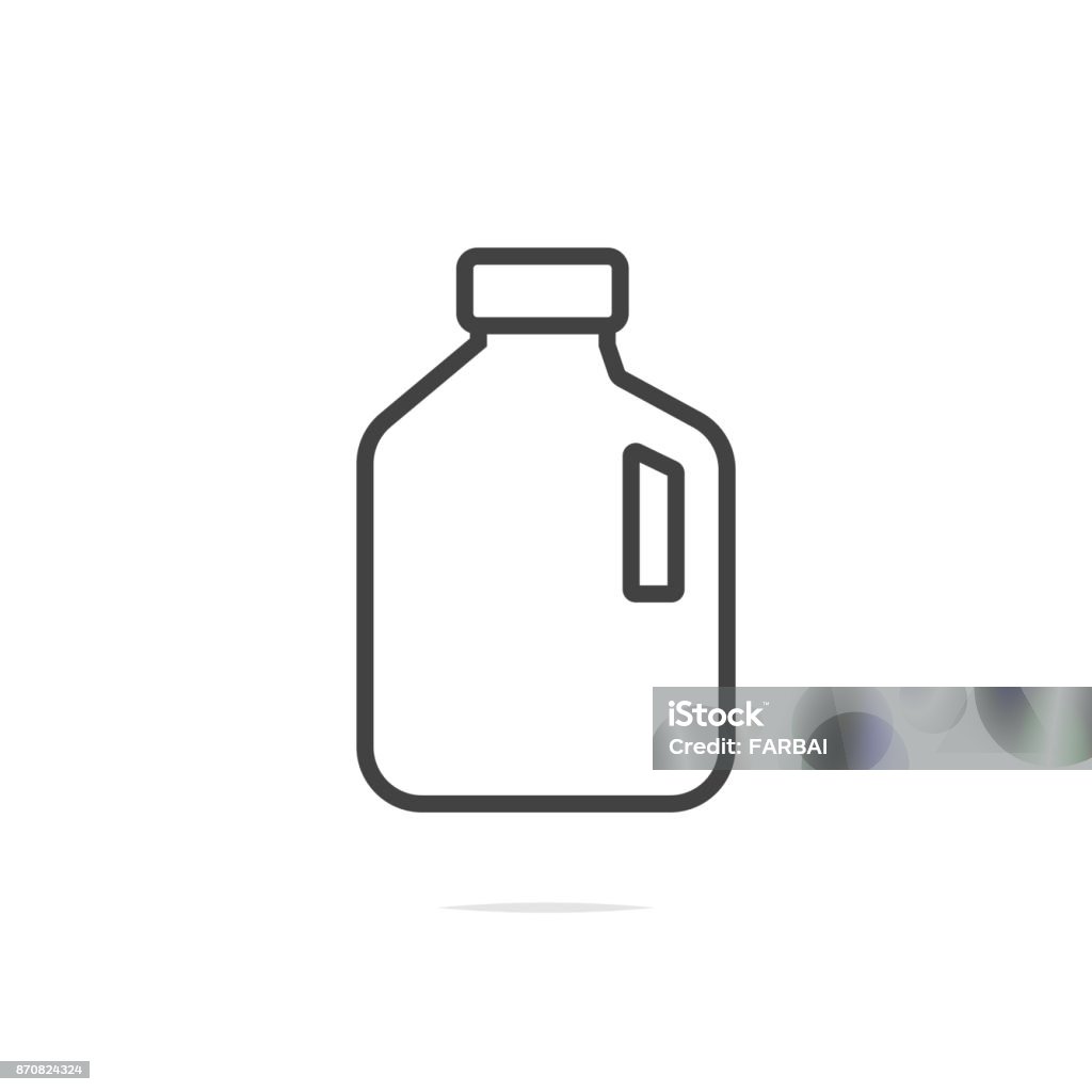 Milk gallon line icon vector Vector element Gallon stock vector