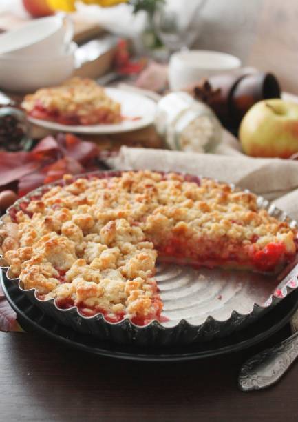 istock Apple-plum gluten-free pie 870825592