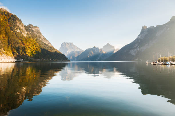 istock Beautiful Traunsee lake in Austrian Alps 870828474