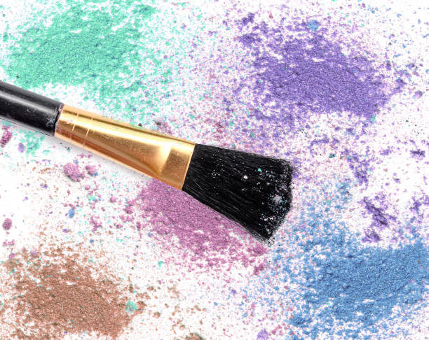 istock Blush make up on crushed powder isolated on white background 870828540