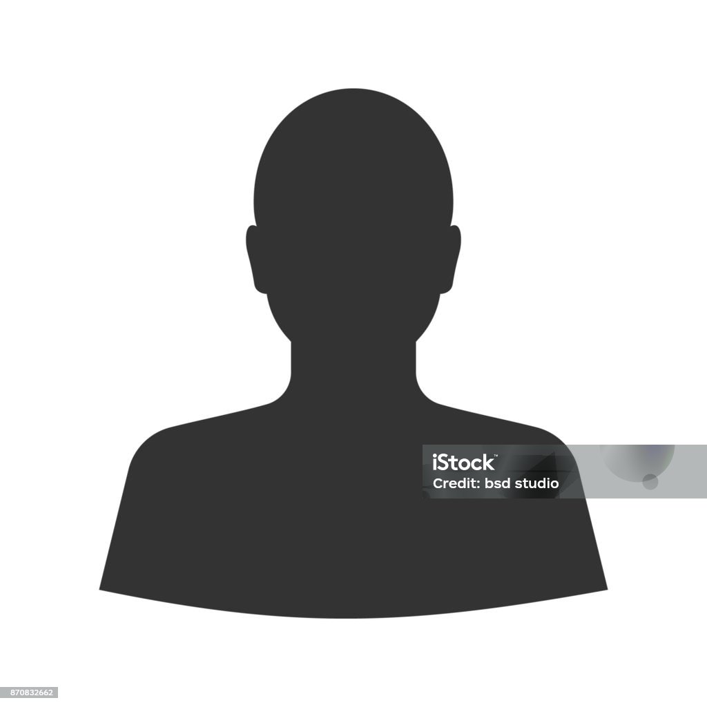 Man's silhouette glyph icon Man's silhouette glyph icon. Vector silhouette Head stock vector