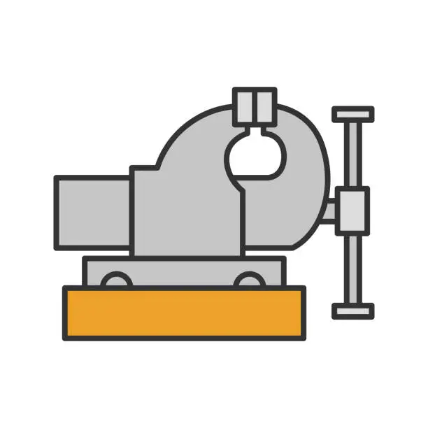 Vector illustration of Bench vice icon