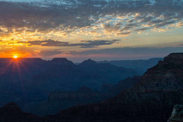 Sunrise in Grand Canyon National park stock photo