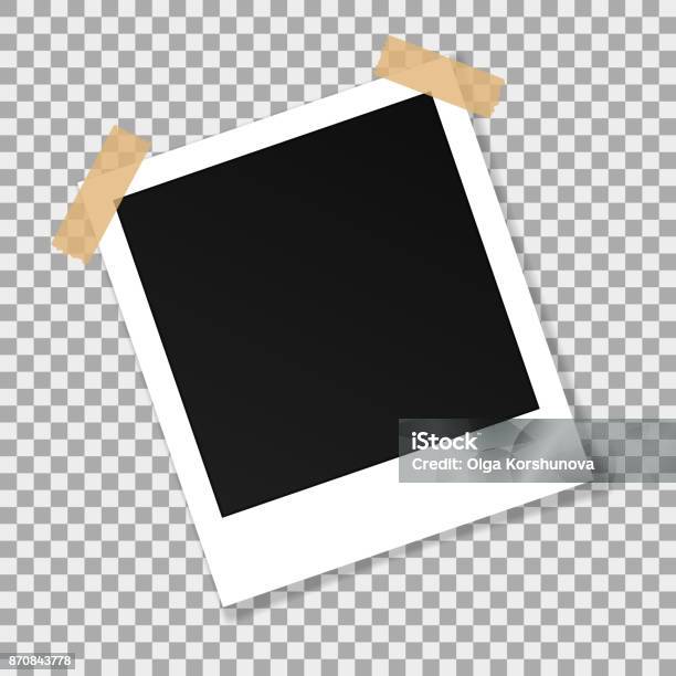 Blank paper frame isolated on transparent Vector Image