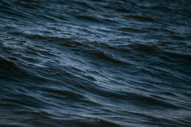istock Surface of open dark blue sea water 870851014