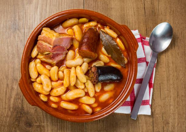 asturian fabada - asturiana imagens e fotografias de stock