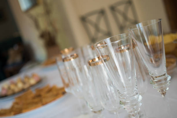istock Glasses at the wedding buffet party 870867798