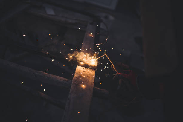 istock Welding the two parts together 870873290