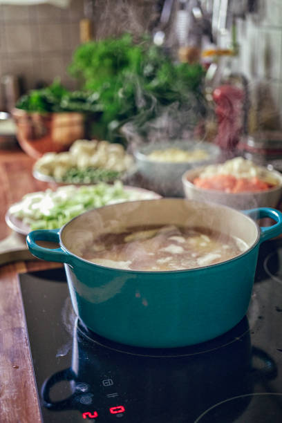 istock Preparing Delicious Minestrone Soup with Fresh Vegetables 870875148