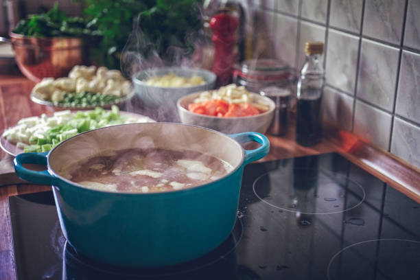 istock Preparing Delicious Minestrone Soup with Fresh Vegetables 870875170