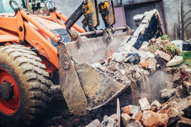 istock Industrial Hydraulic crusher excavator backhoe machinery working on site demolition 870883782