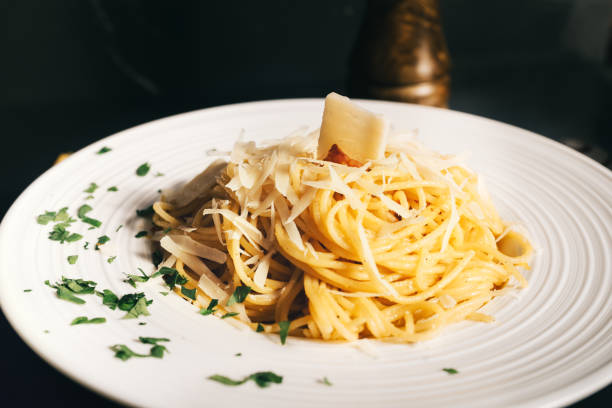 istock carbonara pasta dish, mediterranean lunch details 870887528