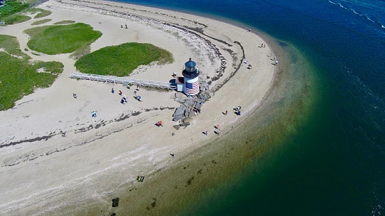 natucket lighthouse from the air