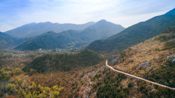 istock road in the mountains aerial view in spring day 870897876